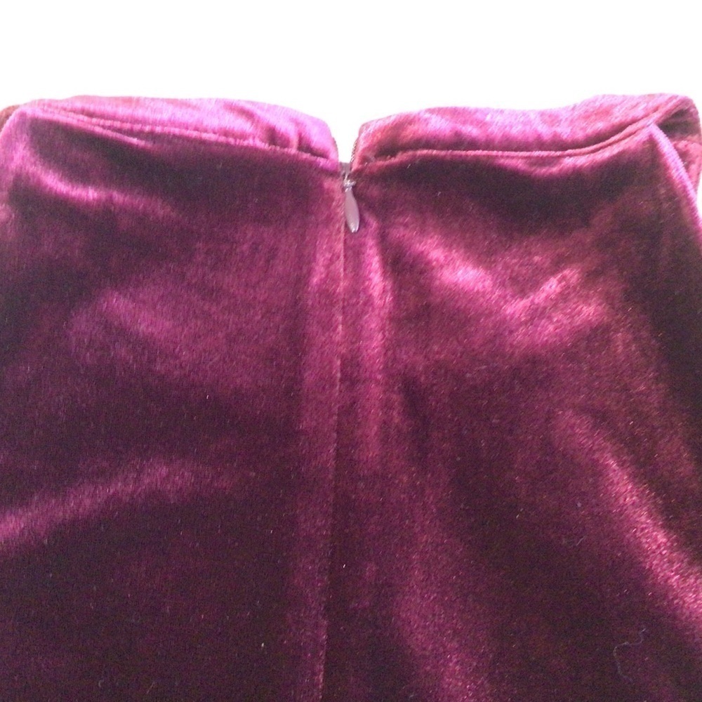 Cynthia Rowley Velvet Sleeveless Cut Out Mini Dress Burgundy Small - Picture 7 of 10